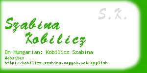 szabina kobilicz business card